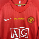 Manchester United Retrô I Manga Longa - 2008 (Com Patch - Champions League)