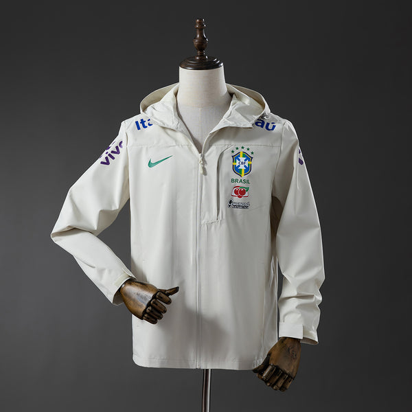 Jaqueta Corta Vento Brasil - Off White