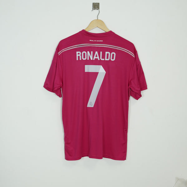 Real Madrid Retrô II - 14/15 (Personalizada Ronaldo COM OS PATCH DA CHAMPIONS)
