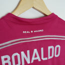 Real Madrid Retrô II - 14/15 (Personalizada Ronaldo COM OS PATCH DA CHAMPIONS)
